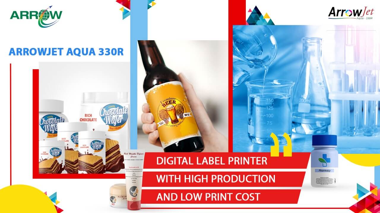 ArrowJet Aqua 330R- Digital Label Printer with High Production and Low Print Cost