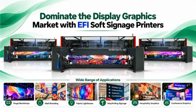 Dominate the Display Graphics Market with EFI Soft Signage Printers