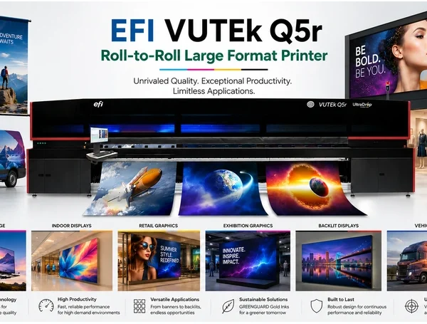 EFI VUTEk Q5r Roll-to-Roll Large Format Printer