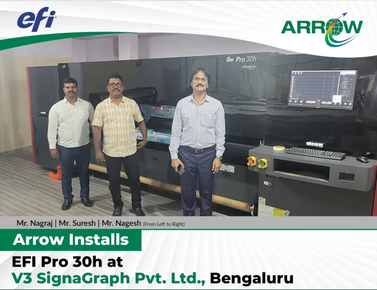 Arrow Installs EFI Pro 30h at V3 SignaGraph Pvt. Ltd., Bengaluru