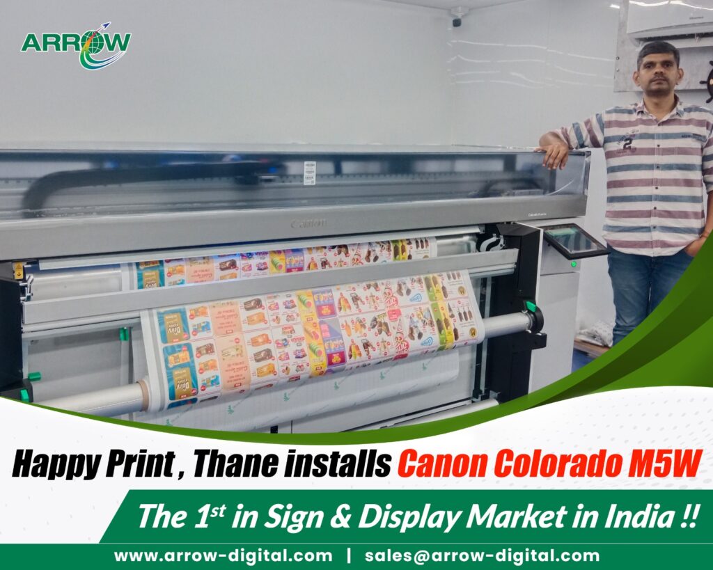 Happy Prints Installs canon Colorado M5W